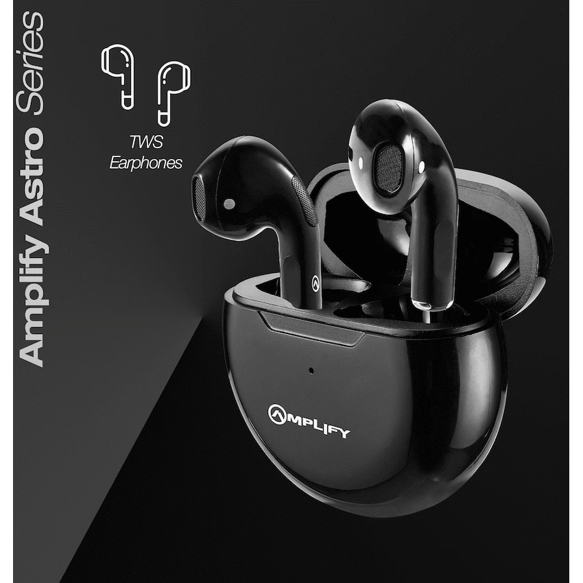 Amplify Astro Series True Wireless Earphones - Black - Image 3