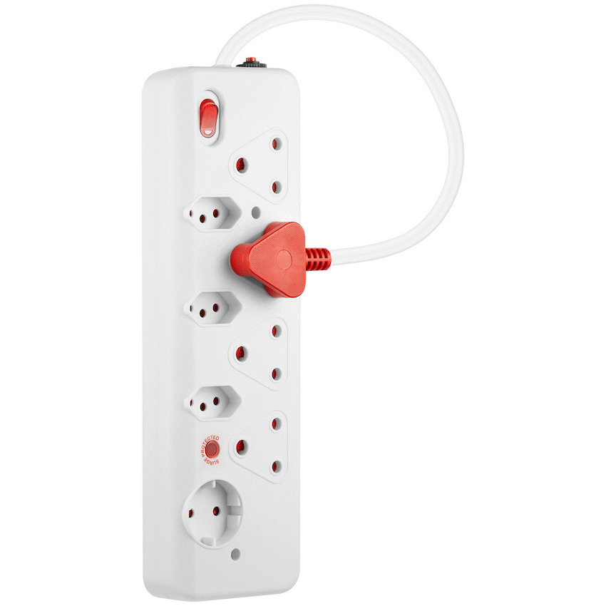 Nexon 8 Way Medium Surge Multiplug 0.5M - White - Image 3