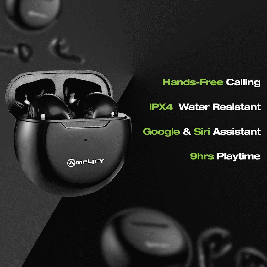 Amplify Astro Series True Wireless Earphones - Black - Image 4