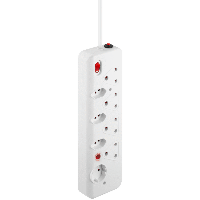 Nexon 8 Way Medium Surge Multiplug 0.5M - White - Image 4