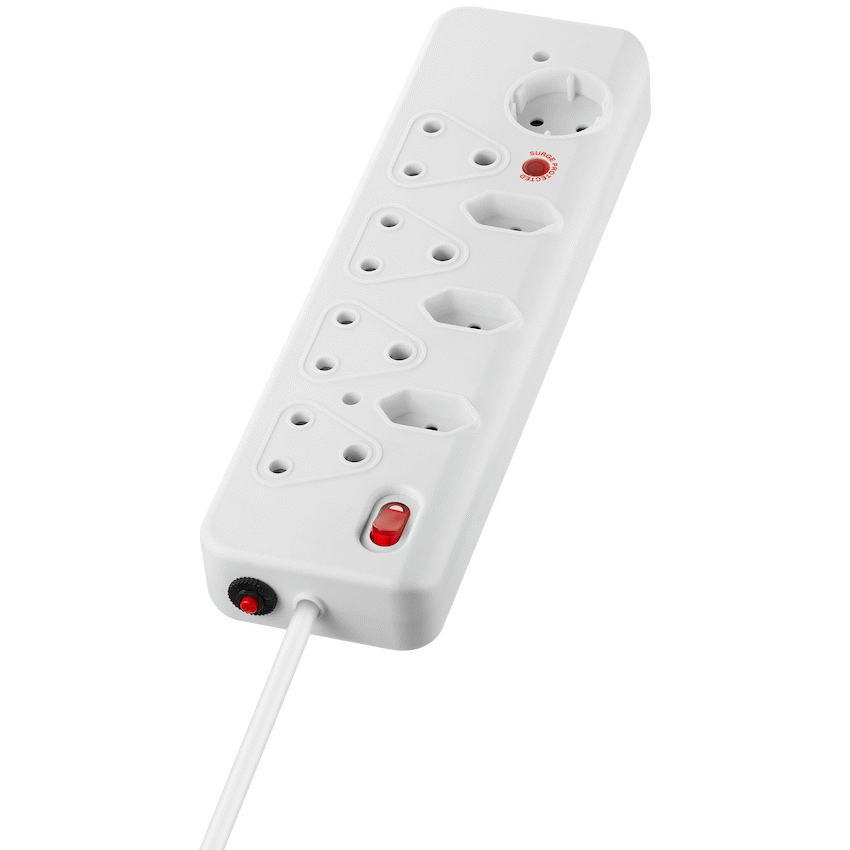 Nexon 8 Way Medium Surge Multiplug 0.5M - White - Image 5