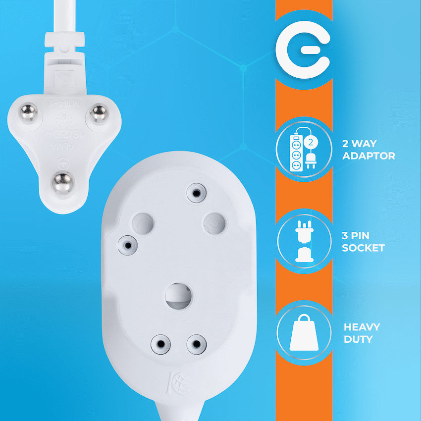 SWITCHED HEAVY DUTY Back To Back(BTB) EXTENSION LEADS 10M - Image 3