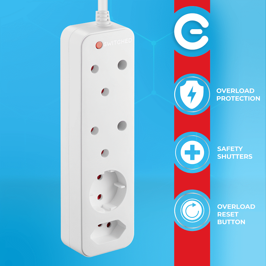 Switched High Surge 4-Way Multiplug 5m 1140J - Image 6