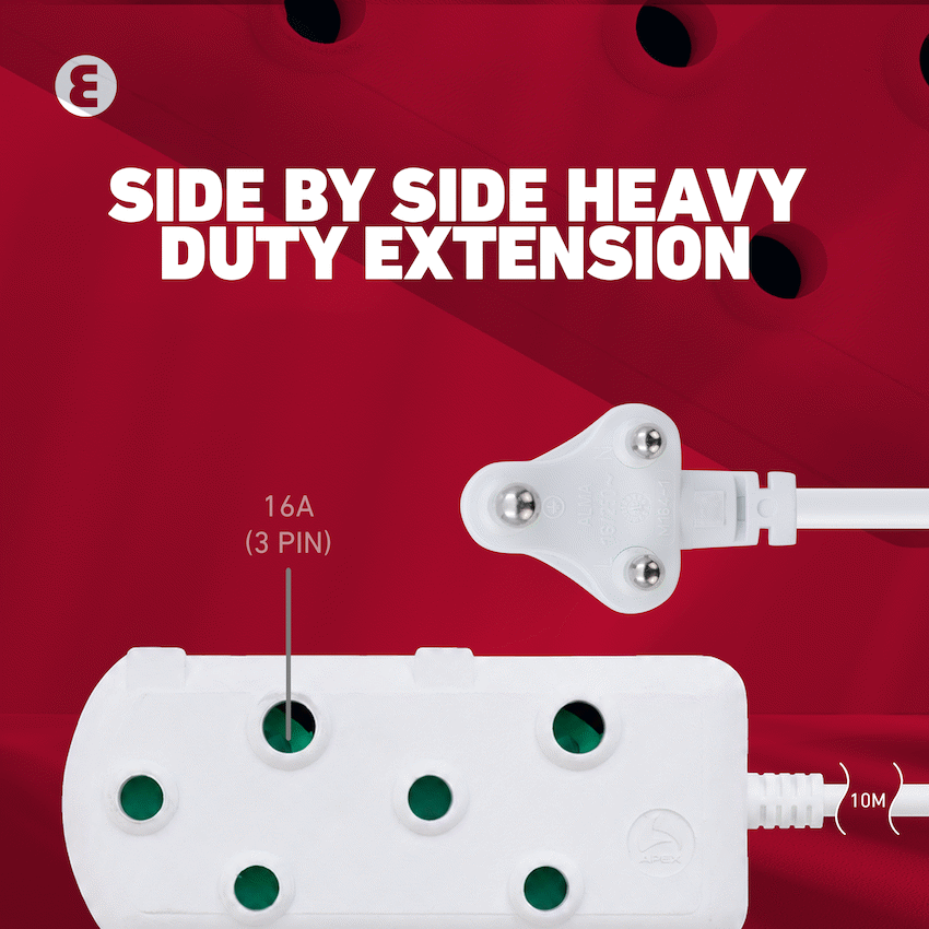 Ellies Side-by-Side Heavy-Duty Extension Lead - 10m - Image 7