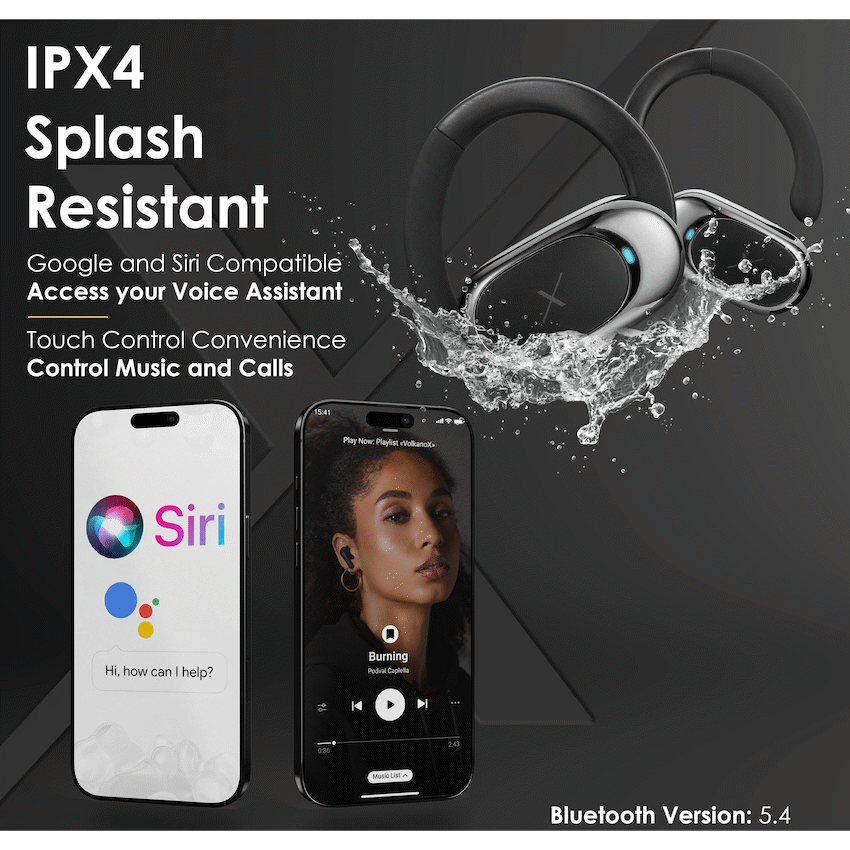 Volkano X VXO200 Open Wearable Stereo Earphones - Black - Image 7