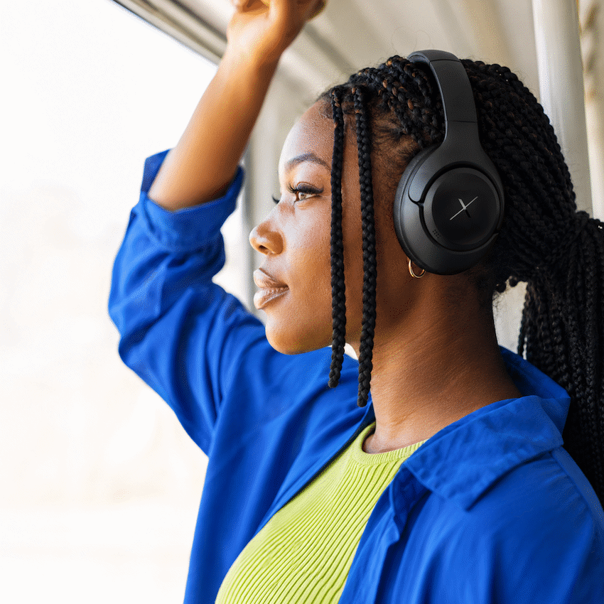 VolkanoX VXH300 Bluetooth Headphones with Hybrid ANC - Black - Image 7