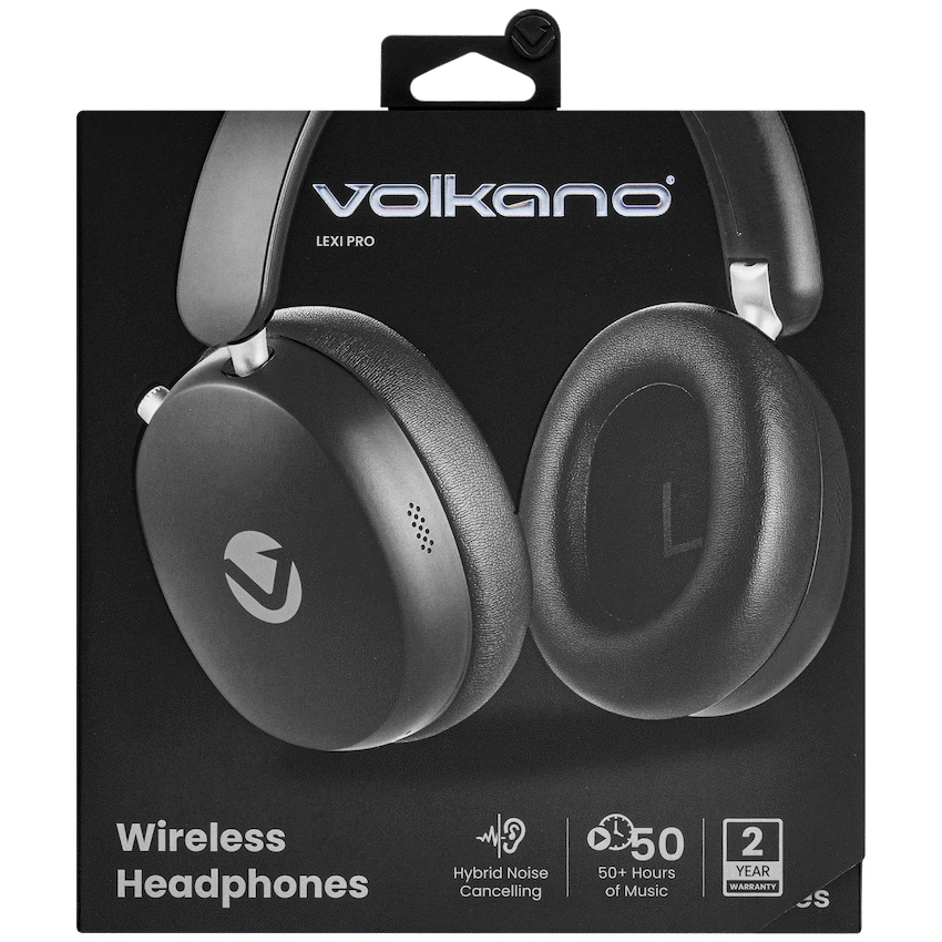 Volkano Lexi Pro Hybrid ANC Headphones - Black - Image 8