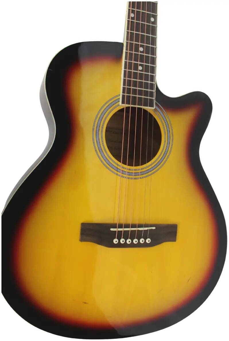 Harmonix AC-01-3TS Acoustic Guitar (3-Tone Sunburst) - Image 4