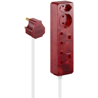 Ellies 4 Way High Surge Extension Lead - 3M - RD