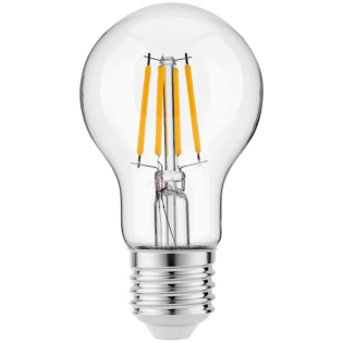 Switched 4W A60 Clear LED Filament Bulb - E27 - WW