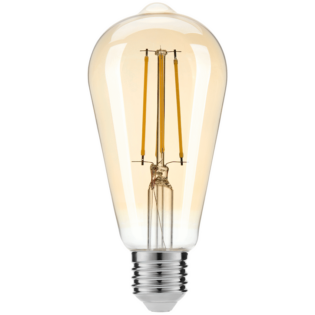 Switched 4W ST64 Amber LED Filament Bulb - E27 - WW