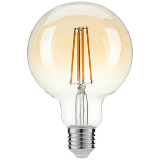 Switched 4W G95 Amber LED Filament Bulb - E27 - WW