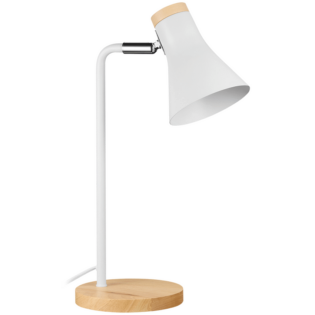 Switched Liron Series Metal Desk Lamp - White