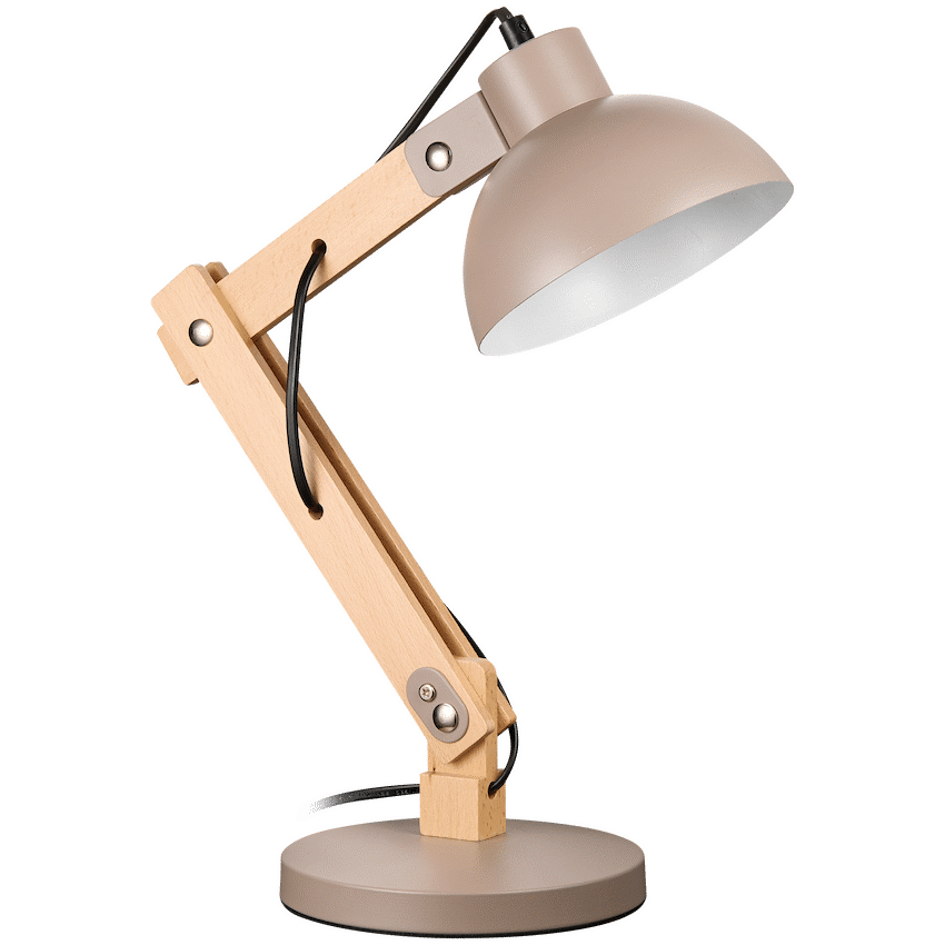 Switched Tova Series Wood Desk Lamp - Milk Tea