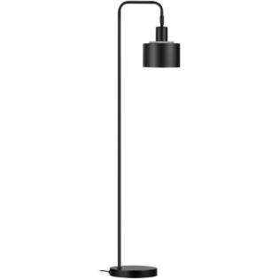 Switched Mira Series Metal Floor Lamp - Black