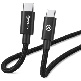Amplify Linked Series USB-C to Type-C 60W Braided Cable 1.2m - Black