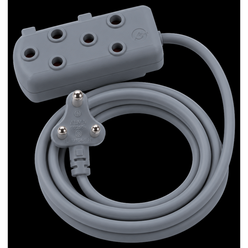 Ellies Side by Side Light Duty Extension Lead - 5M - GR