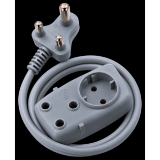 Ellies 2 way Heavy Duty Schuko Extension lead - 2M - GR