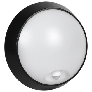 Ellies Spectra Series - AC 15W  Round LED Bulkhead with 3CCT and Sensor -BK