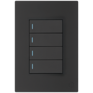 Ellies 4 Lever 1 Way Switch 2x4 (60mmx100mm) -BK
