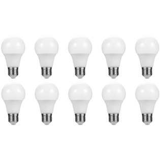 SWITCHED 5W A60 Light Bulb E27- Warm White - 10 Pack