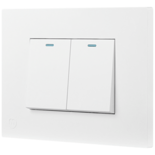 Ellies 2 Lever 2 Way Switch 2x4 (60mmx100mm) -WT