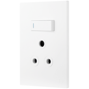 Ellies 1 Way (3 Pin) Single Switch Socket 2x4 (60mmx100mm) -WT