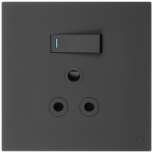 Ellies 1 Way (3 Pin) Single Switch Socket 4x4 (100mmx100mm) -BK