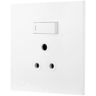 Ellies 1 Way (3 Pin) Single Switch Socket 4x4 (100mmx100mm) -WT