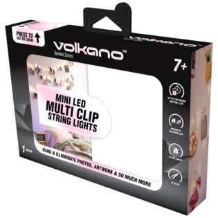 Volkano Twinkle Series MULTI(RGB) Photo Clips with LED Lights