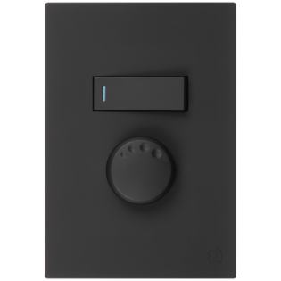 Ellies Dimmer dial Switch with 1 lever 1 way switch 2x4 (60mmx100mm) -BK
