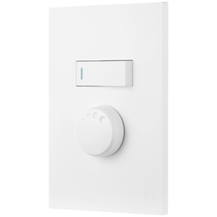 Ellies Dimmer dial Switch with 1 lever 1 way switch 2x4 (60mmx100mm)-WT