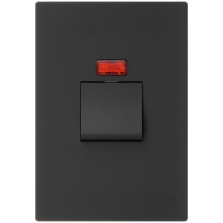Ellies 32A 2 Pole Isolator Switch with Light 2x4 (60mmx100mm) -BK