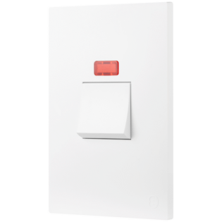 Ellies 32A 2 Pole Isolator Switch with Light 2x4 (60mmx100mm) -WT