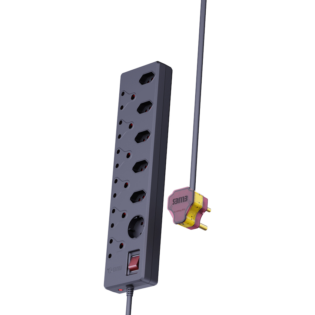 Ellies 12 way High Surge Multiplug 0.5M - BK