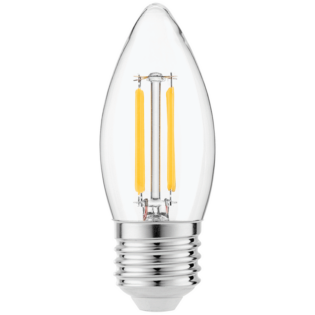 Ellies 4W C37 Candle Clear LED Filament Bulb - E27 - WW