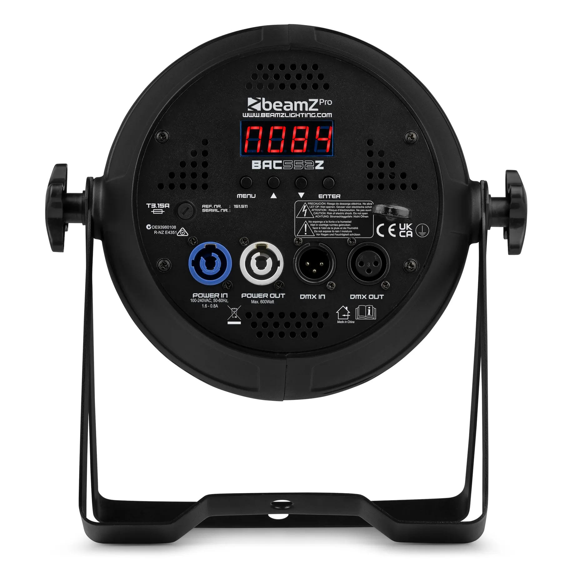 BEAMZPRO BAC552Z LED PAR ZOOM IP20 19x 15W 4in1 RGBW - Image 4