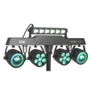 BEAMZ CLS NESOUV PARTY BAR WITH 2x JELLY MOON 2x PAR AND UV/STROBE