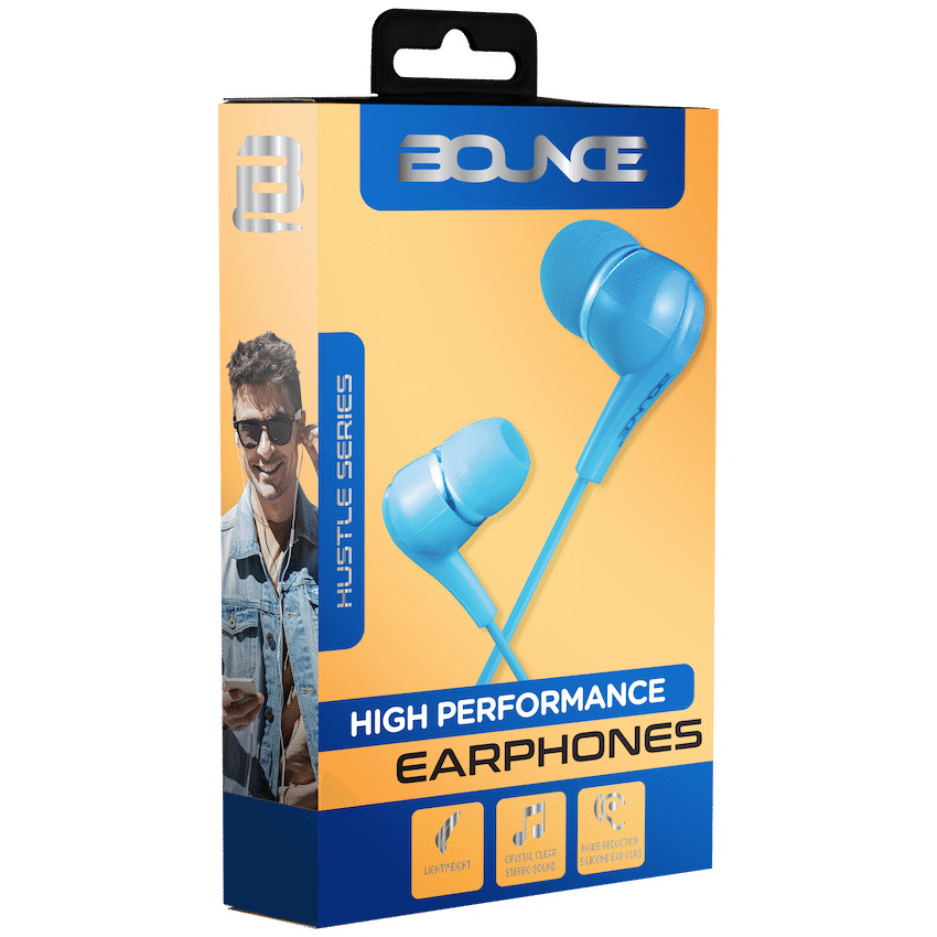 Bounce Hustle Earphones - Blue - Image 2