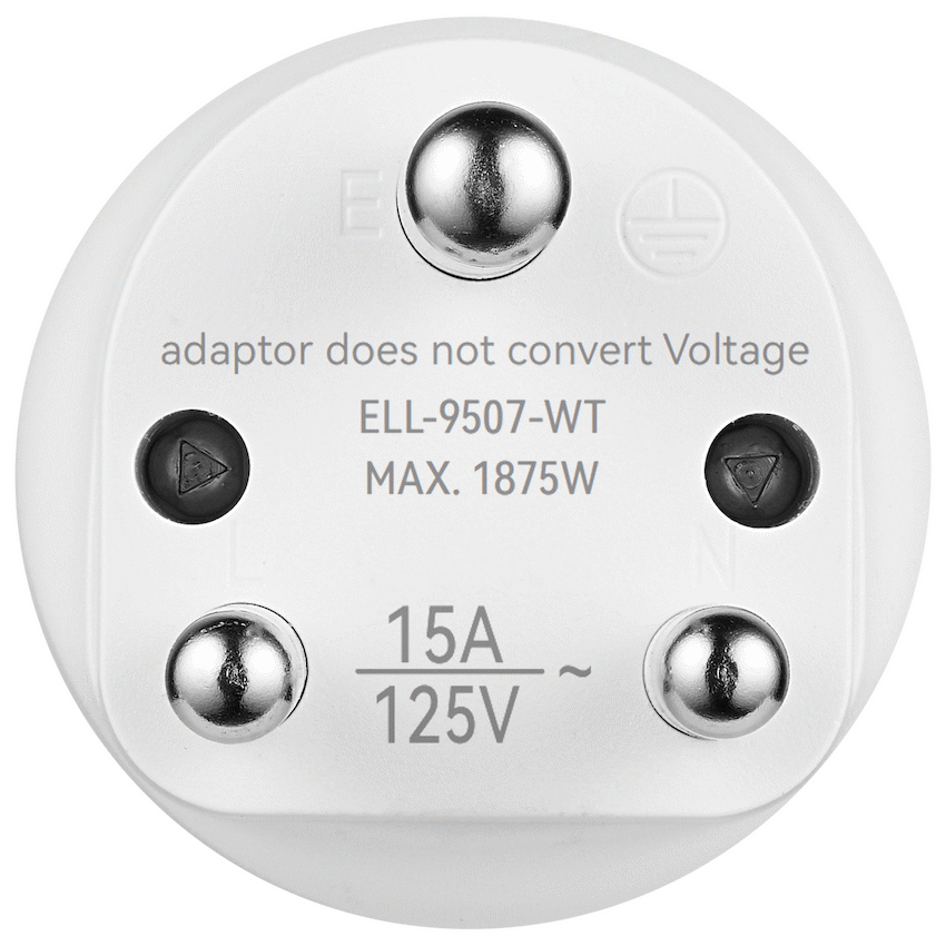 Ellies Explore Series - US to South Africa Travel Adaptor - WT - Image 2
