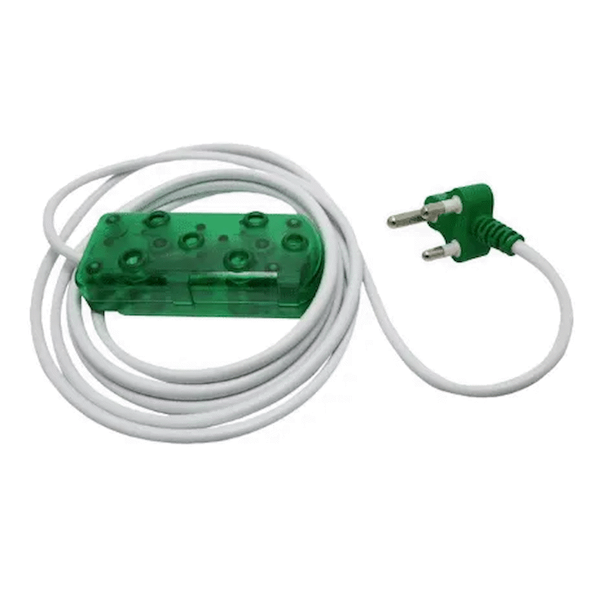Ellies 2 Way Light Duty Coloured Extension Lead -3M - Image 2