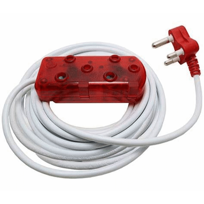 Ellies 2 Way Light Duty Coloured Extension Lead -3M - Image 2