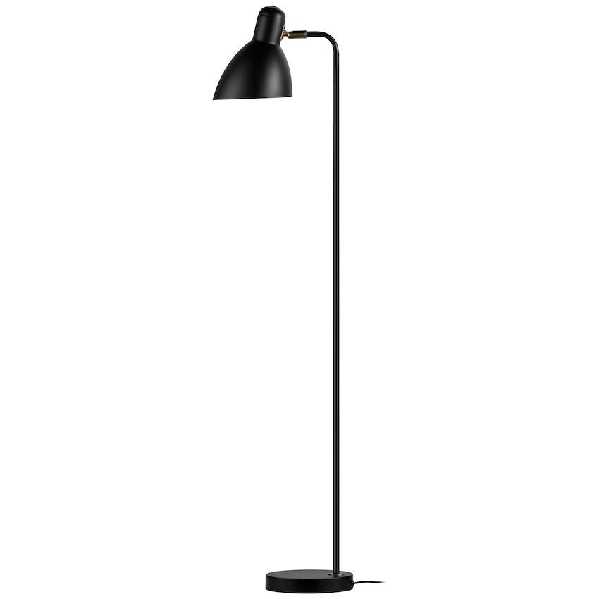 Switched Orluna Series Metal Floor Lamp - Black - Image 2