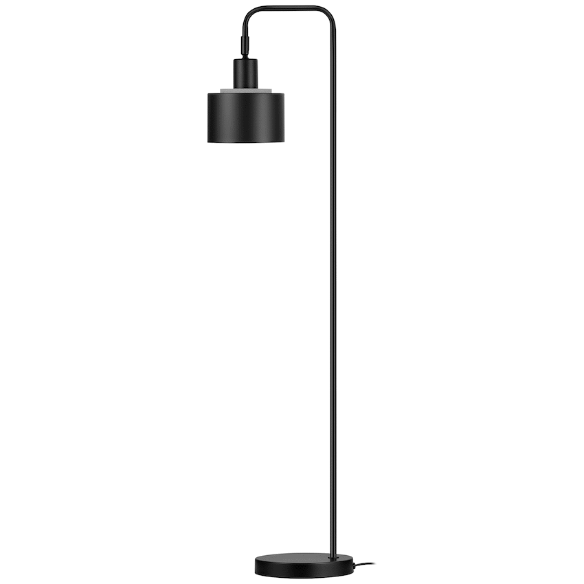 Switched Mira Series Metal Floor Lamp - Black - Image 2
