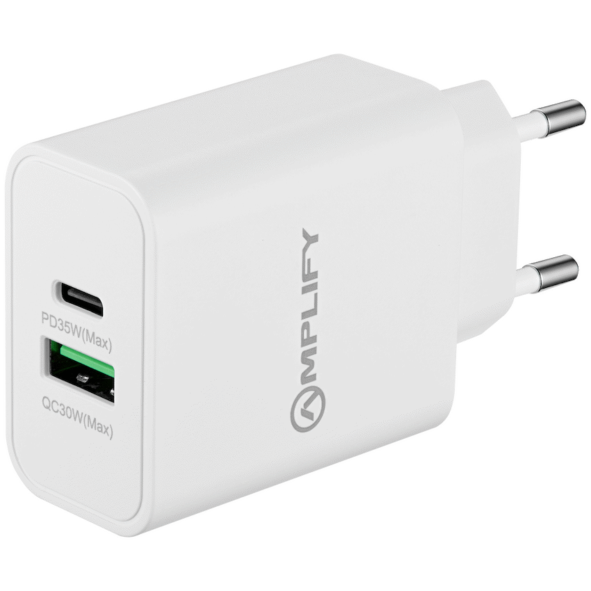 Amplify VoltKit 2 Series TWS Earphones & 35W Dual Wall Charger - White - Image 2