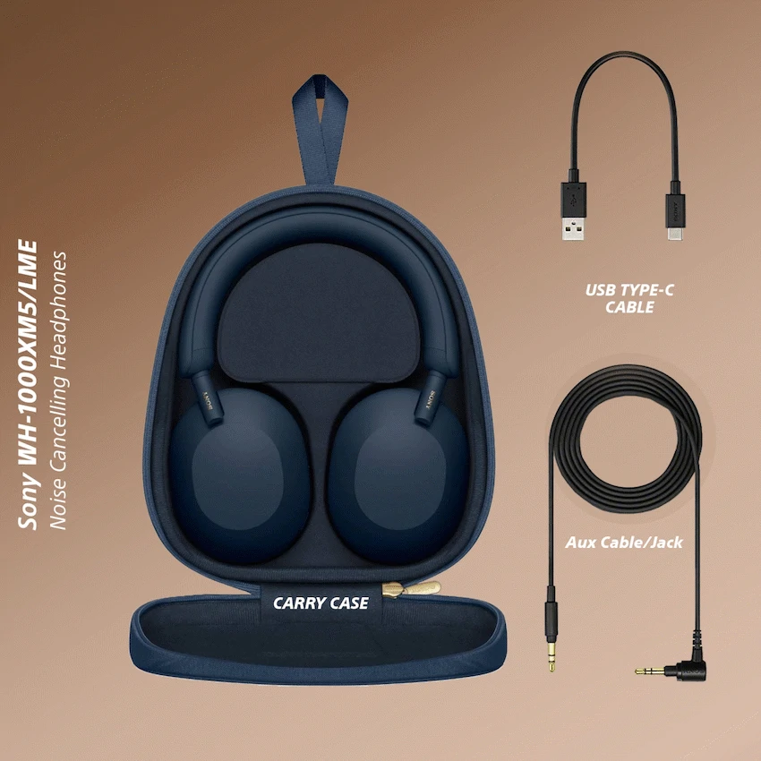 Sony WH1000XM5 (Blue) Noise-Cancelling BT Headphones - Image 5