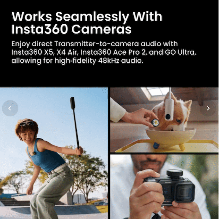 Insta360 Mic Pro Transmitter (Graphite Black) - Image 5