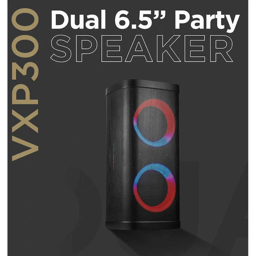 VolkanoX VXP300 Dual 6.5" Party Speaker - Black - Image 7