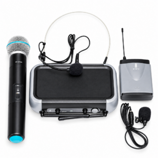 Imix MC-DF101 Dual Wireless Microphone plus Headset / Lapel Set