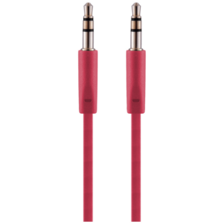 Pro Bass Chain Series Blister Flat Auxiliary Cable - Red